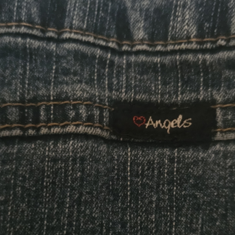 Angels Pleated Denim Skirt - Picture 3 of 5